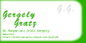 gergely gratz business card